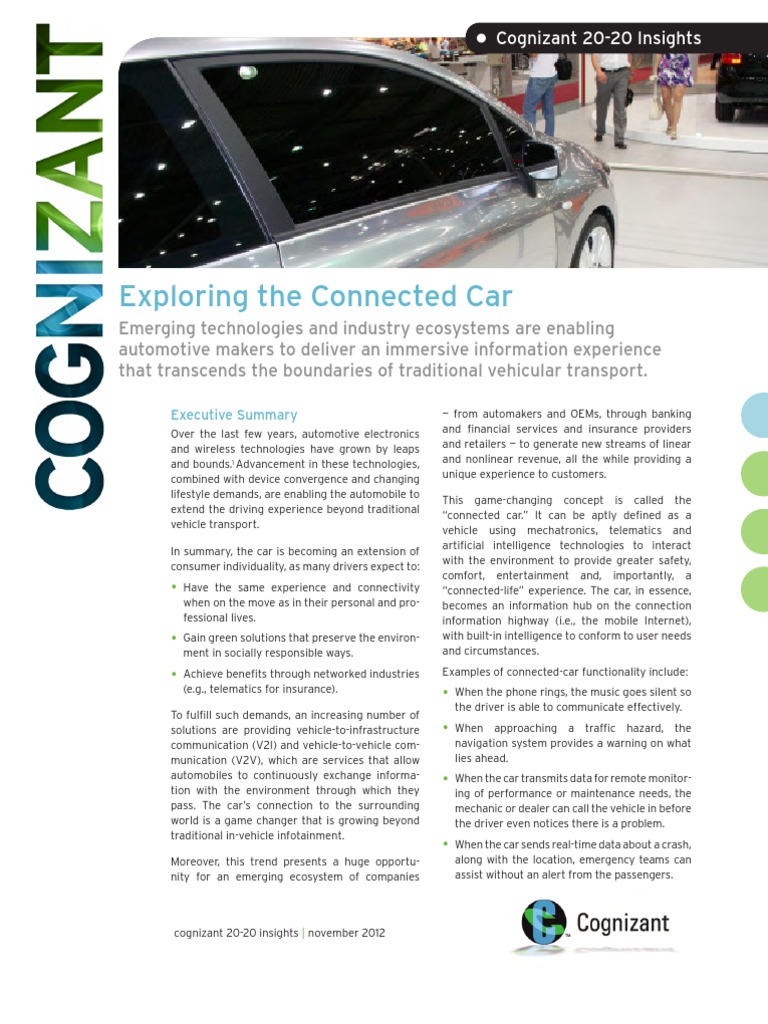 Exploring The Connected Car | PDF | Car | Cloud Computing