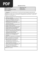 Download Exit Interview Form - Sample 1 by workosaur SN11636025 doc pdf