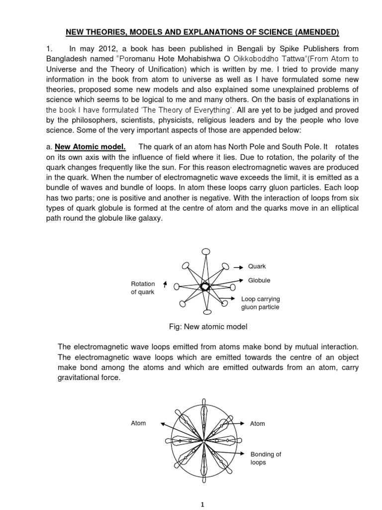 New Theories, Models and Explanations of Science (Amended) | PDF ...