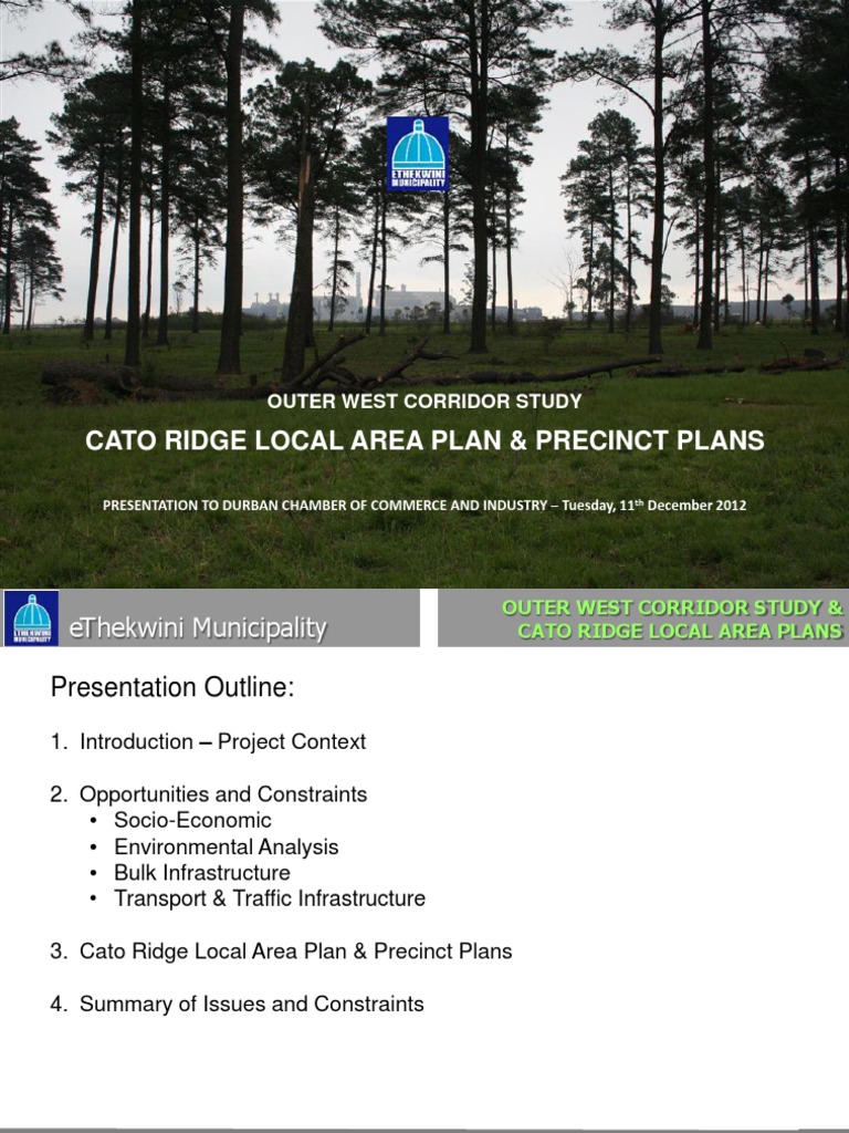 Cato Ridge Local Area Development Plan | PDF | Durban | Intersection (Road)