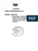 Brother MFC-760 Parts Manual