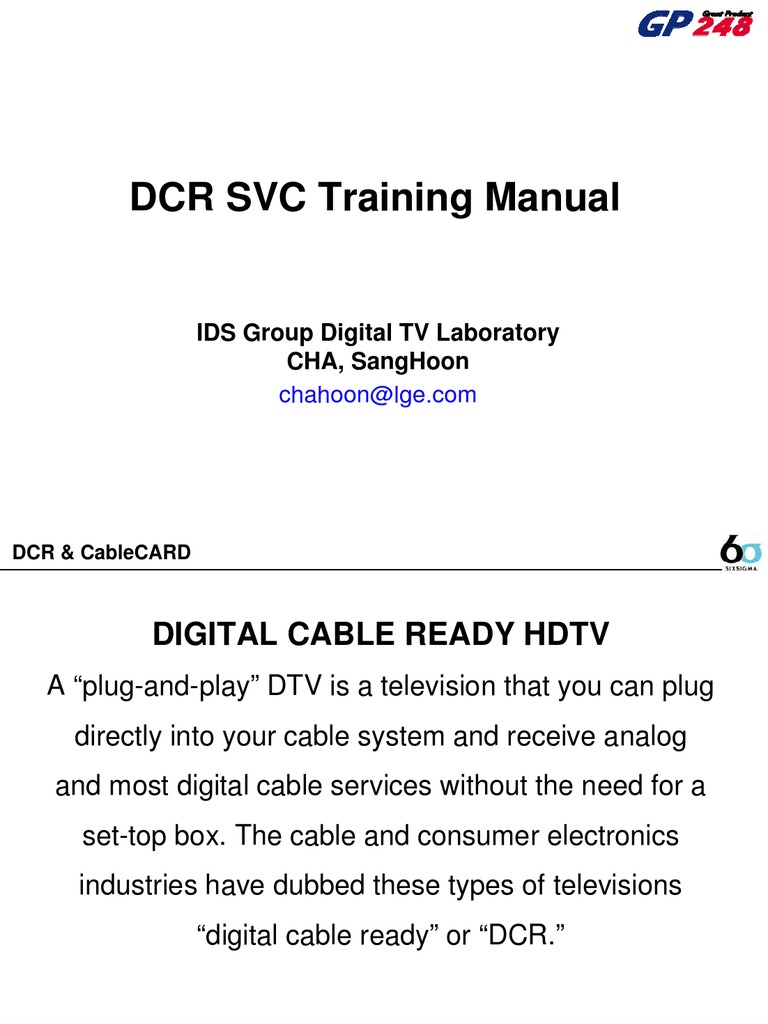 DCR Training Manual for CableCARD Systems | PDF