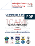 Conference Schedule: International Conference Agile Manufacturing