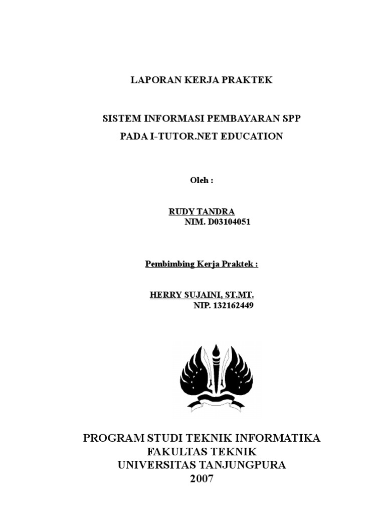Laporan Kerja Praktek Rudy Tandra D03104051