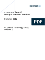 Unit 1 Examiner's Report 2012