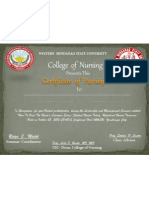Certificate For The Speaker