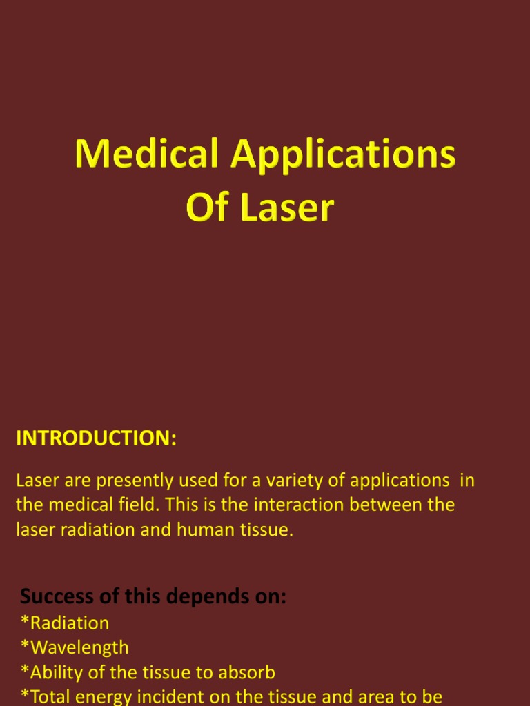 Medical Applications of Laser PDF