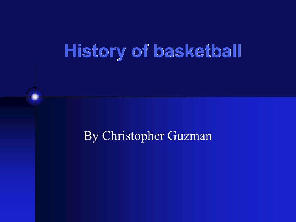 History of basketball pdf
