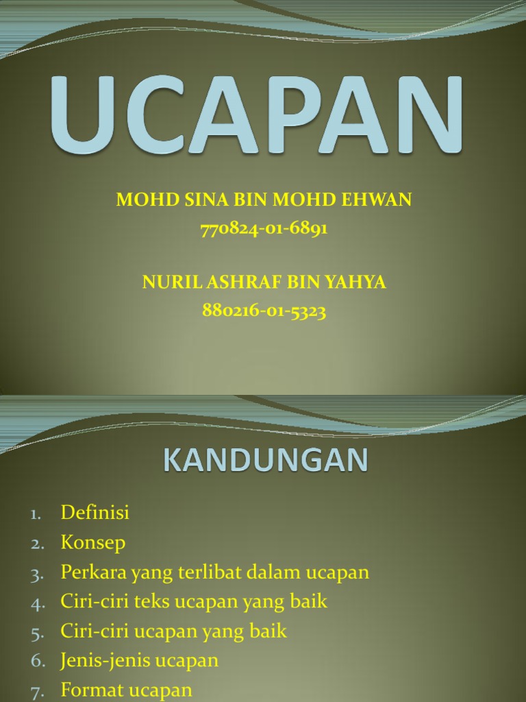 Presentation Ucapan