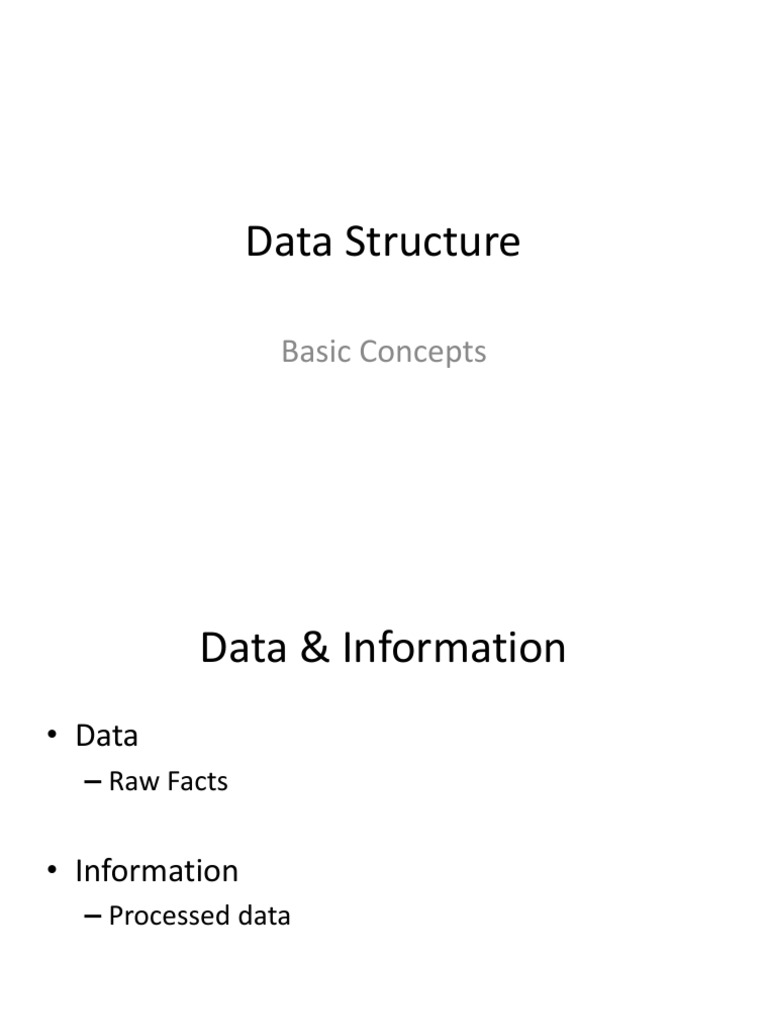 Data Structure... Lecture 1 | PDF | Array Data Structure | Data Structure