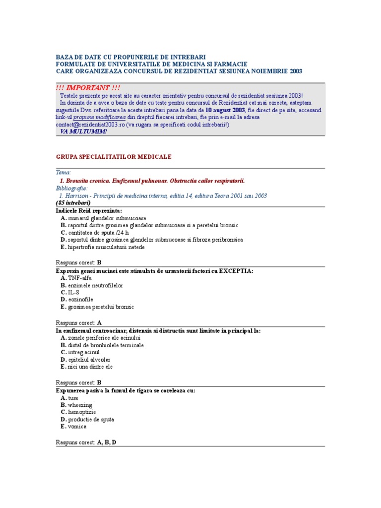 Intrebari Examen