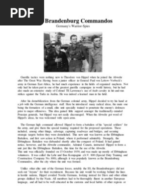 The Brandenburg Commandospdf Commando European Theatre - 