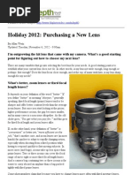 Purchasing A New Lens