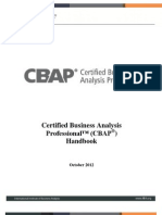 Certified Business Analysis Professional™ (CBAP) Handbook: October 2012