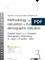 Methodology For The Calculation of Eurostats Demographic Indicators