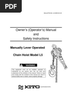 Download L5LB Operation and Parts by Kito Canada SN11644190 doc pdf
