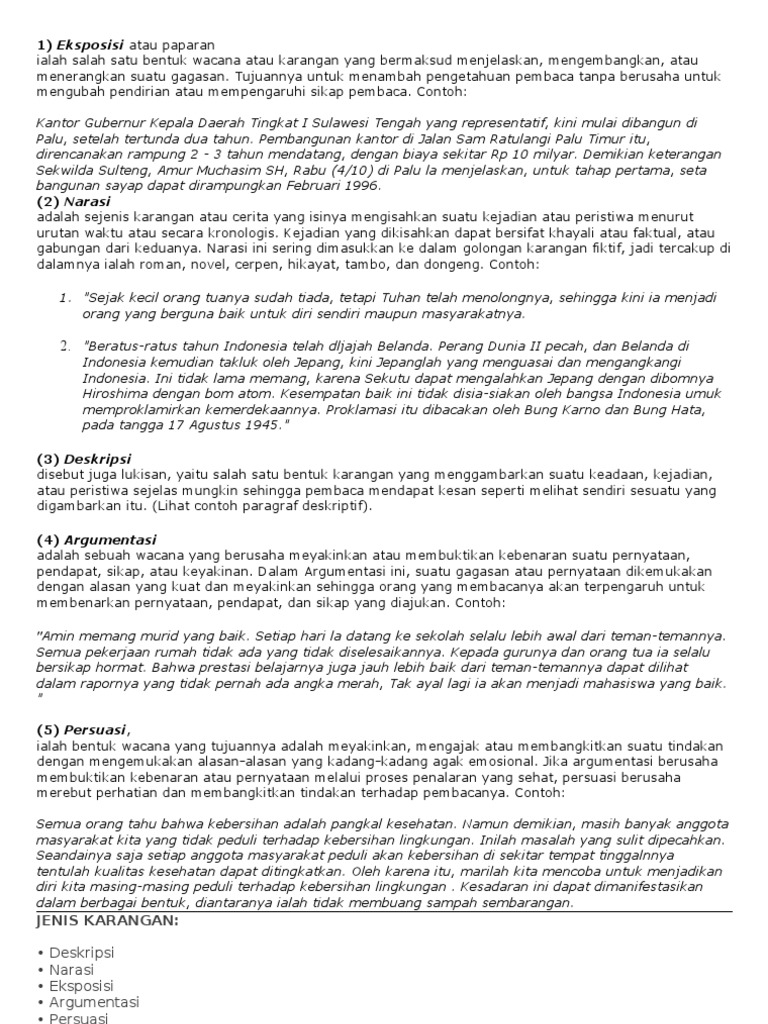 Karangan Bahasa Indonesia Pdf