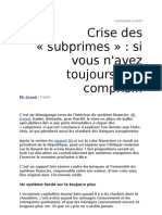 2008 RUE 89 Crise Des Subprimes - Si Vous N'avez Toujours Rien Compris..