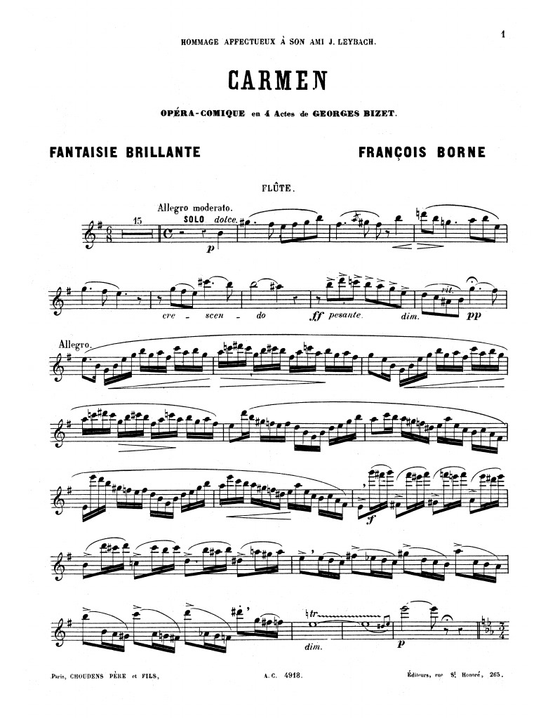 Carmen Fantasy Flute