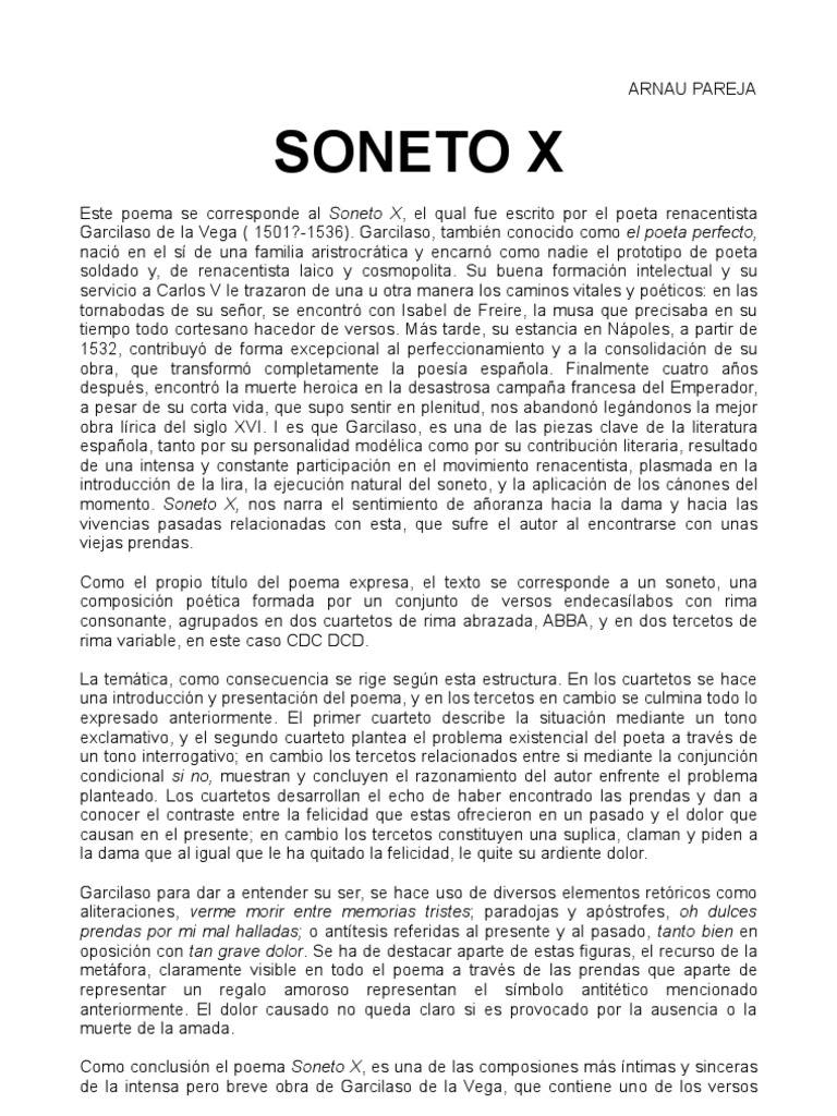 Soneto X Sonetos Poesia soneto x sonetos poesia