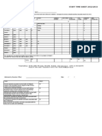Staff Time Sheet 2012-2013