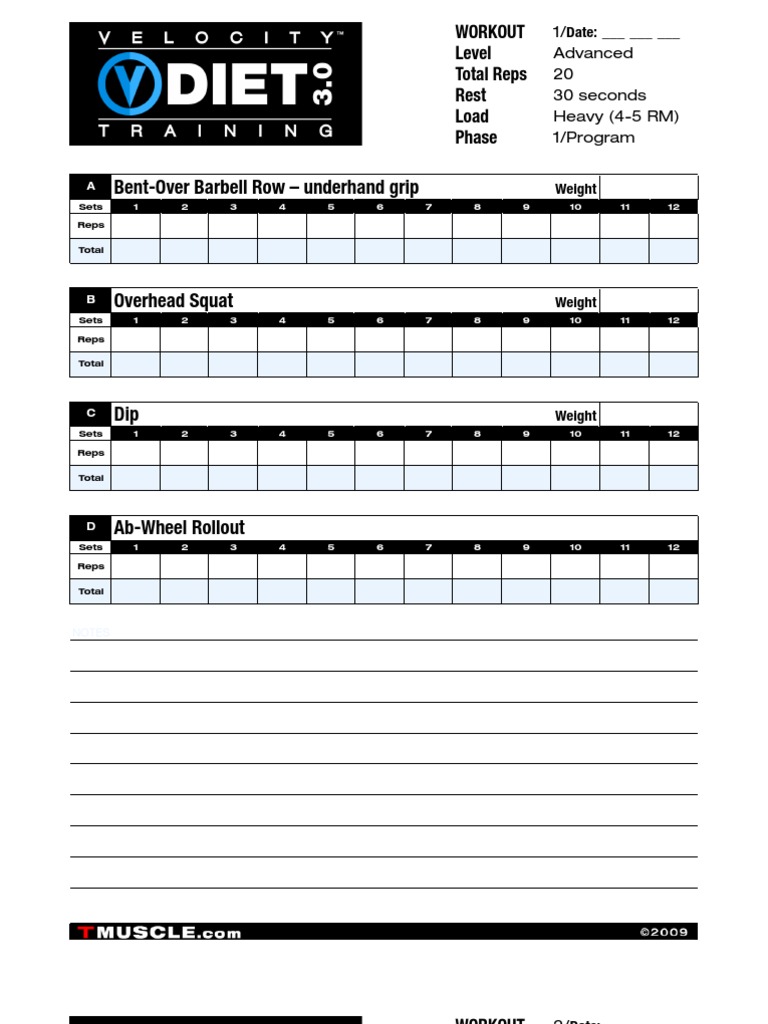 Advanced Workout Program Guide | PDF