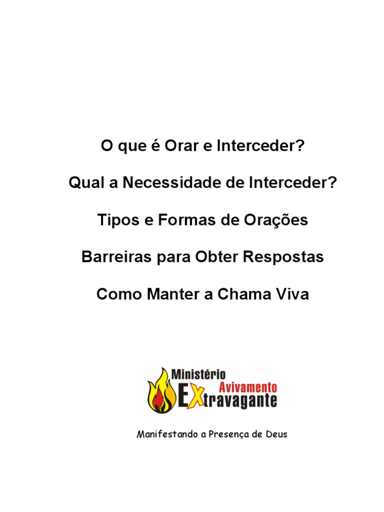 Oração e Intercessão: Entendendo o Ministério | PDF | Oração | Adão e Eva