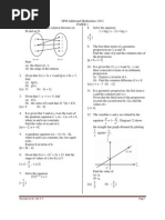 SPM Additional Mathematics 2012 P1