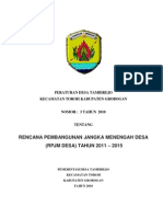 Perdes Tambirejo No 3 Tahun 2010 Tentang Rencana Pembangunan Jangka Menengah Desa (RPJMDes) Tahun 2011-2015