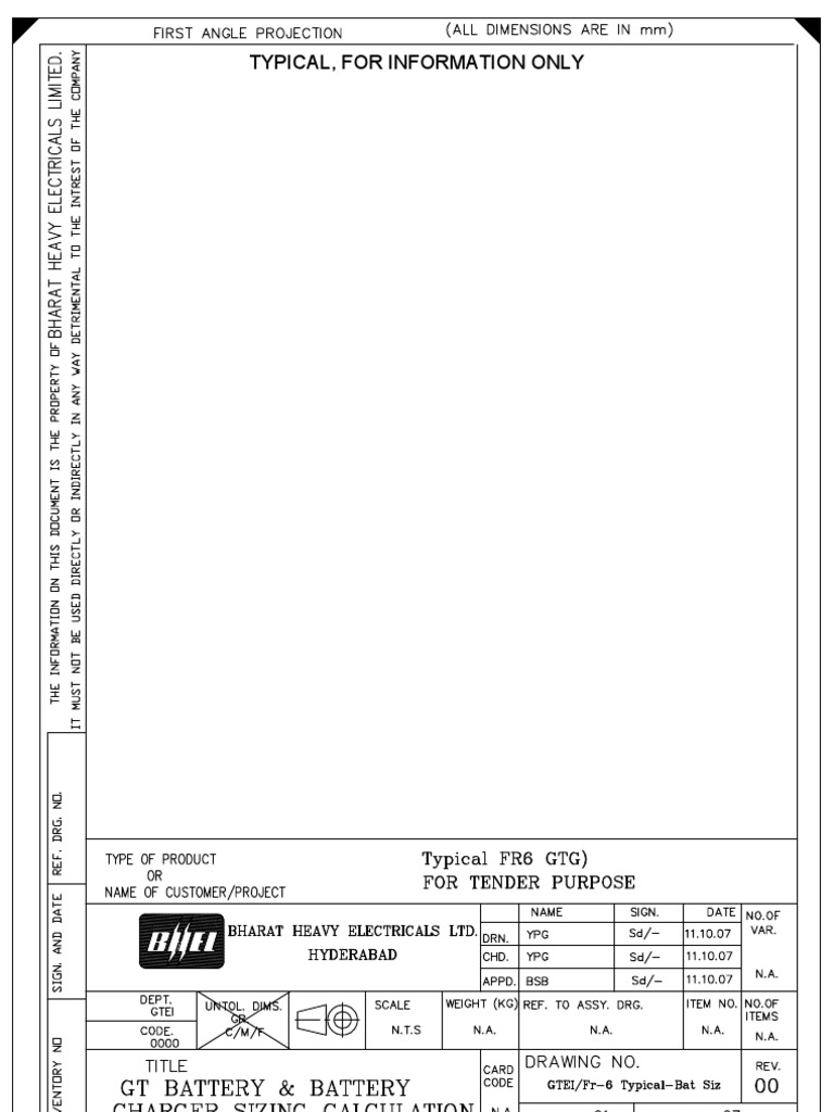 Battery Charger Sizing Calculation Guide | PDF | Battery Charger ...