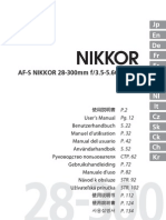 Nikkor Lens - Af-S 28 - 300 f3.5-5.6 G Ed VR - Manual