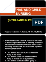 Maternal and Child Nursing - Intrapartum Period