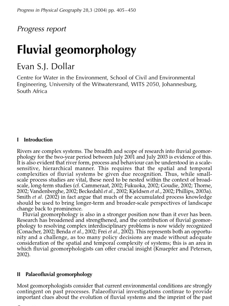 Fluvial Geomorphology | PDF | Science & Mathematics