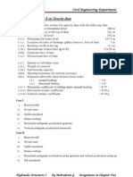 Assignment On Gravity Dam: Case I