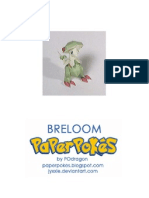 Breloom Pokemon Papercraft