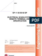 Electrical SCADA System Remote Terminal Unit Specification