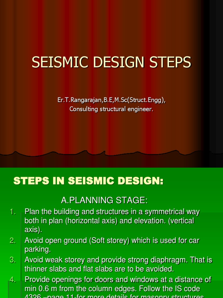 Seismic Design Steps Pdf