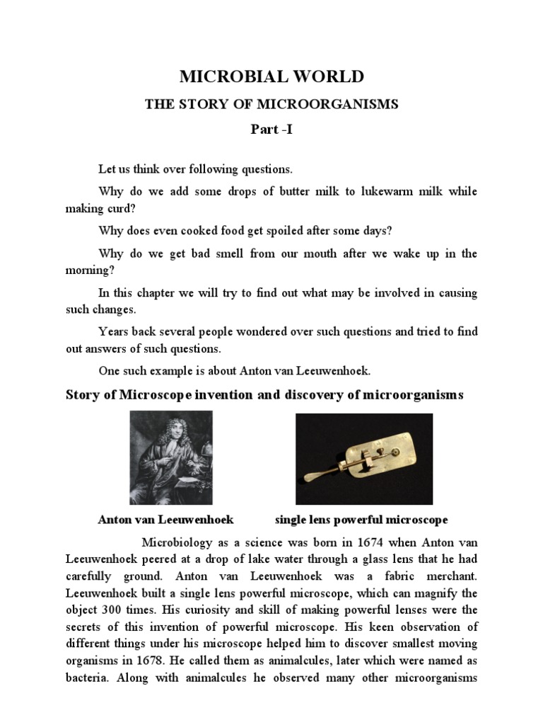 Microbial World Part - I | PDF | Microorganism | Bacteria