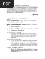 Academic CV Template