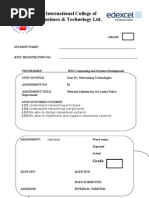 Network Assignment For HND New Batches - IT12