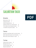 Salvation Taco Menu