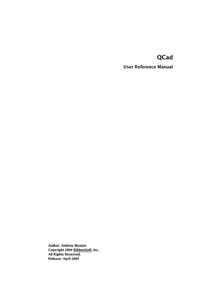 QCAD Manual PDF PDF