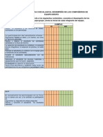Hoja de Cotejo para Coevaluar El Desempeño de Los Compañeros de Equipo