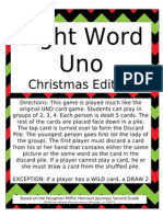 Sight Word Uno: Christmas Edition