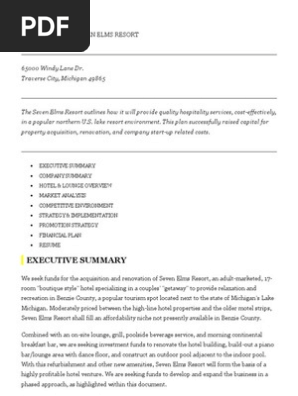 Business Plan Hotel
