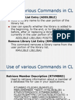 Use of Various Commands in CL: Add Library List Entry (ADDLIBLE)