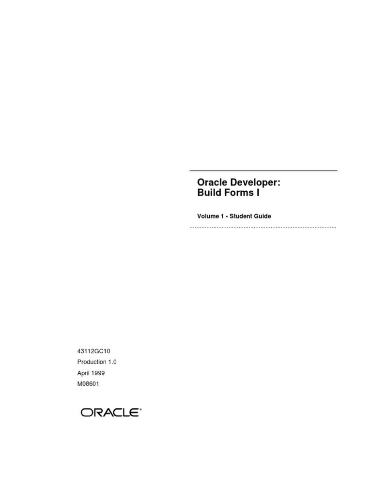 Oracle Forms Builder | PDF