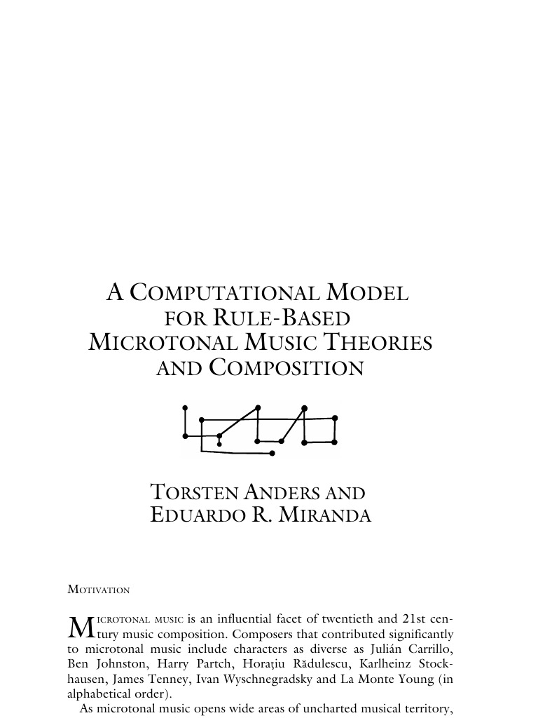 A Computational Model For Rule-Based Microtonal Music | PDF 