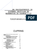 Integrarea Calculatorului in Sistemul Lectiilor de Matematica La