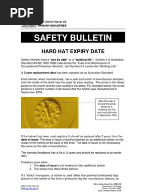 hard hat expiry date